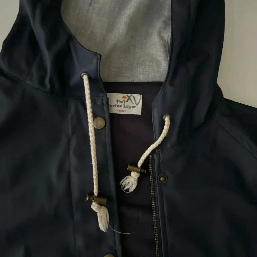 Marine Layer Birdie Rubber Duckie Lined Raincoat Jacket Women’s size medium